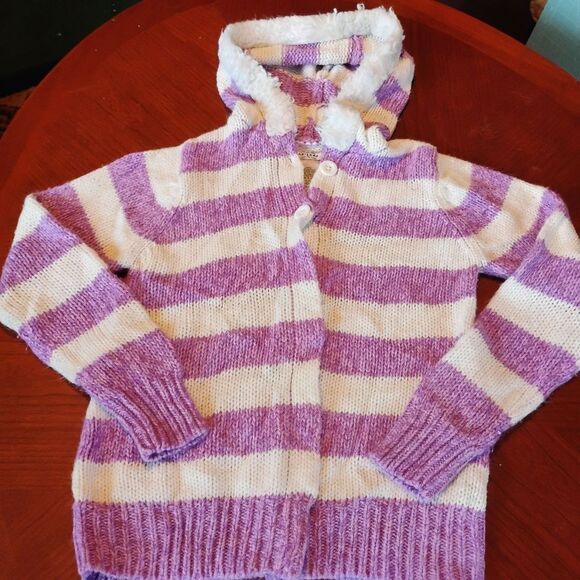 Arizona Purple and White Sweater - L 14/16  (1026) - Picture 1 of 4